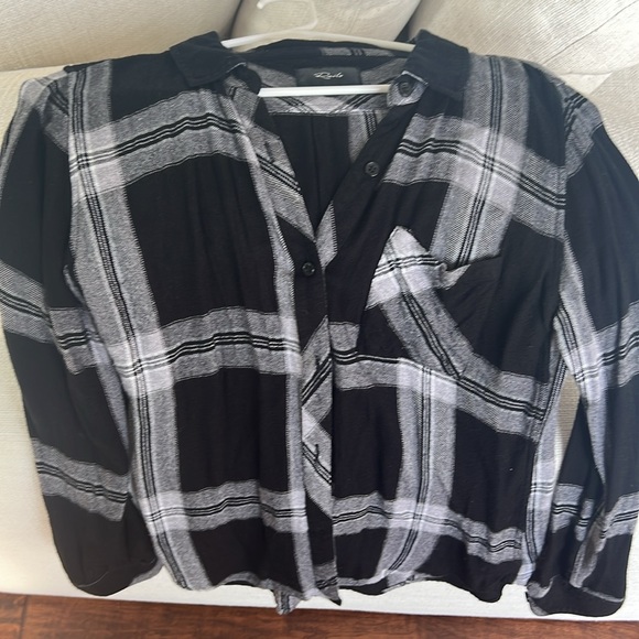 Rails black flannel size small - Picture 2 of 2